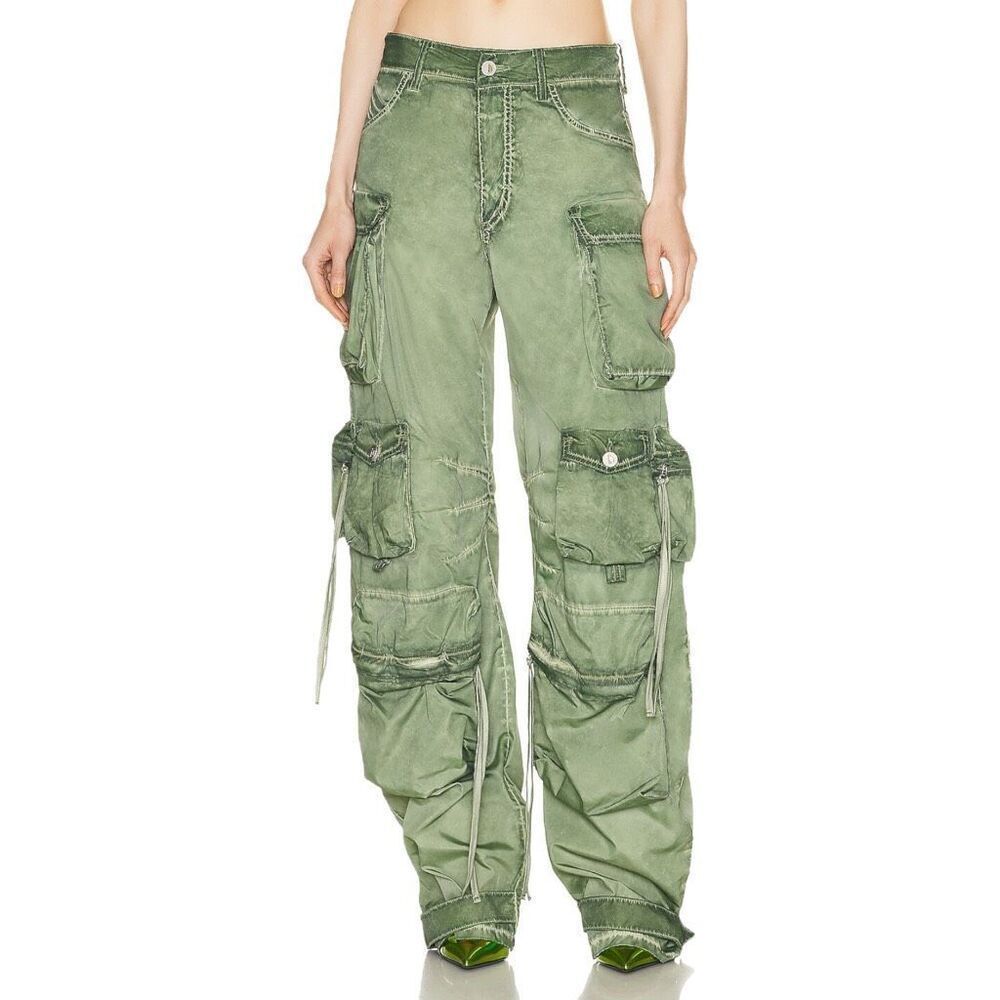 THE ATTICO‎ Fern Long Pant in Military Green - Picture 2 of 12